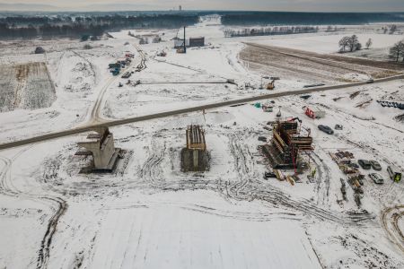 Styczniowe zdjęcia! Budowa drogi S1 w Bieruniu